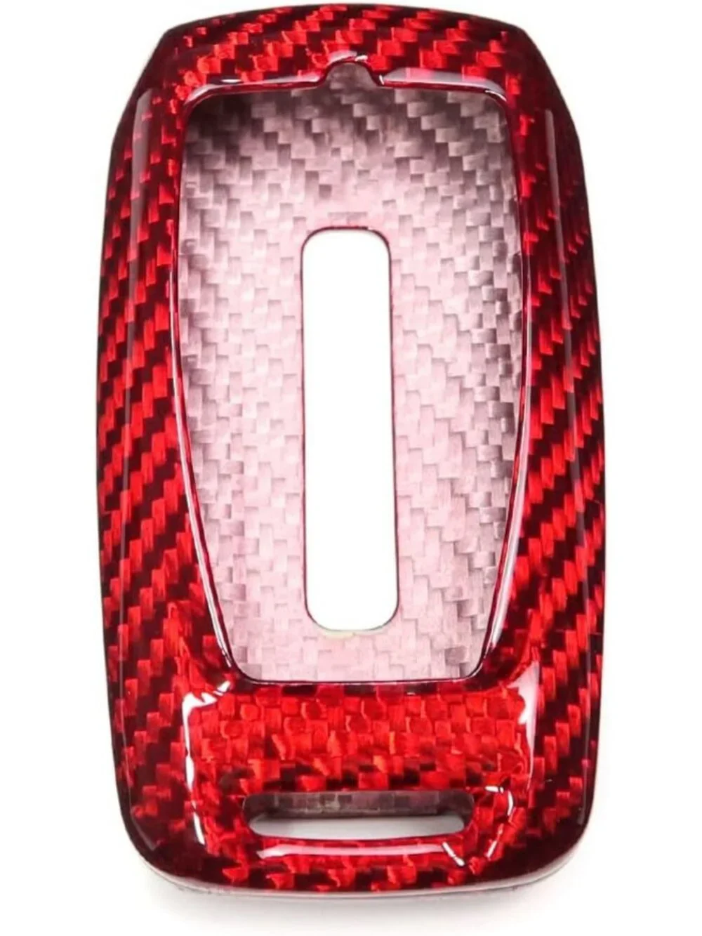 Sleek Red Carbon Fiber Key FOB Cover for Dodge RAM 1500 2500 3500 - Key Shell